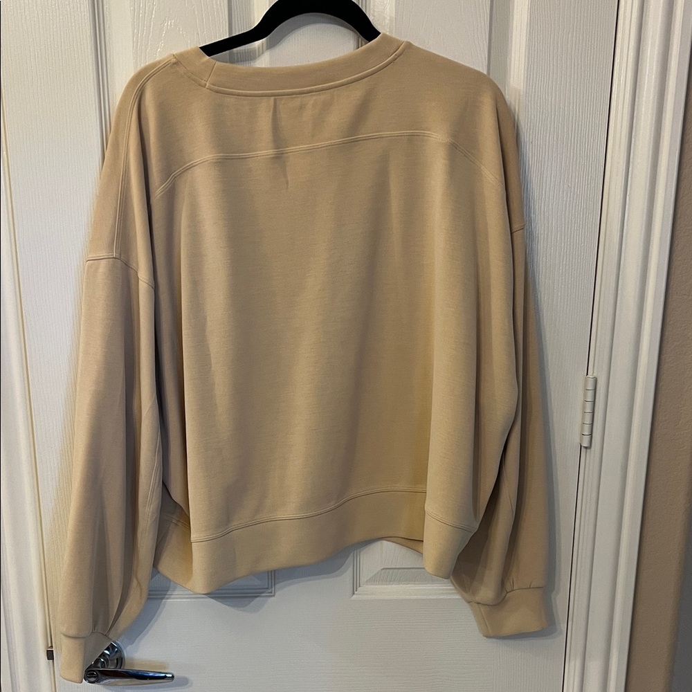 Soft Stream Beige Crewneck Sweatshirt - Picture 2 of 3